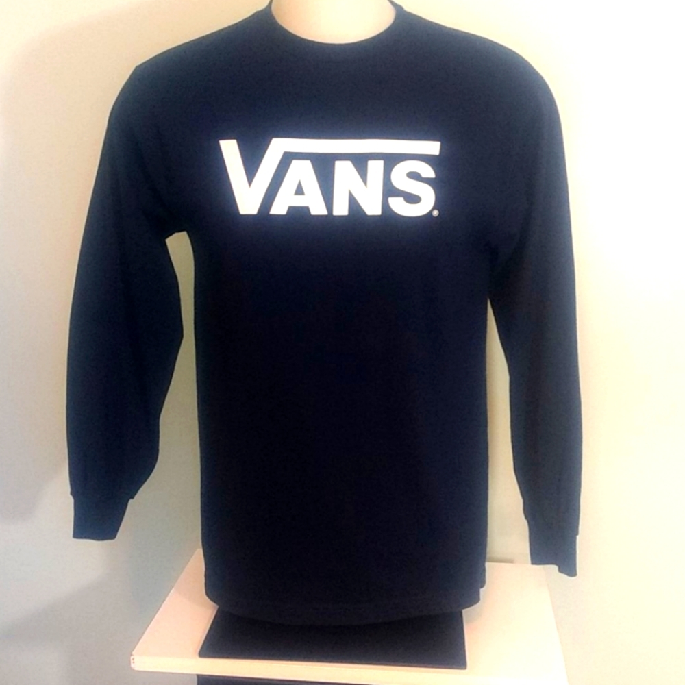 VANS men's navy blue long sleeve t-shirt